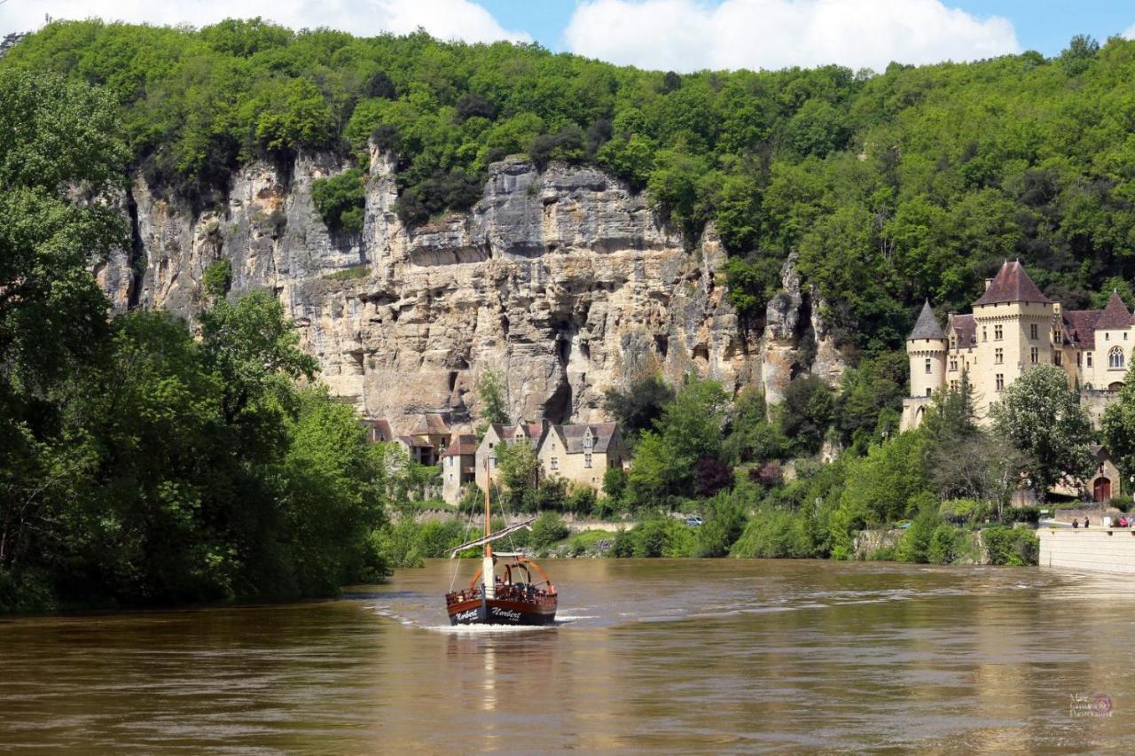 Au Coeur De Beynac, Superbe Maison Du 14Eme Siecle Avec Jardin Panoramique Kültér fotó